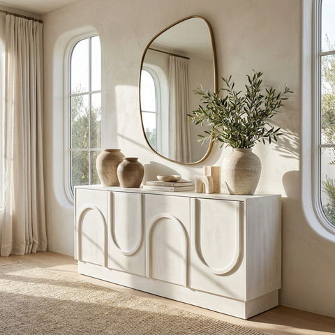 mango wood sideboard cabinet