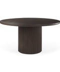 Terra 60" Dark Brown Mango Wood Round Dining Table -1