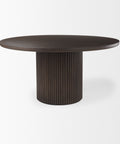 Terra 60" Dark Brown Mango Wood Round Dining Table -2