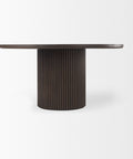 Terra 60" Dark Brown Mango Wood Round Dining Table -3