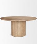 Terra 60" Light Brown Mango Wood Round Dining Table-2