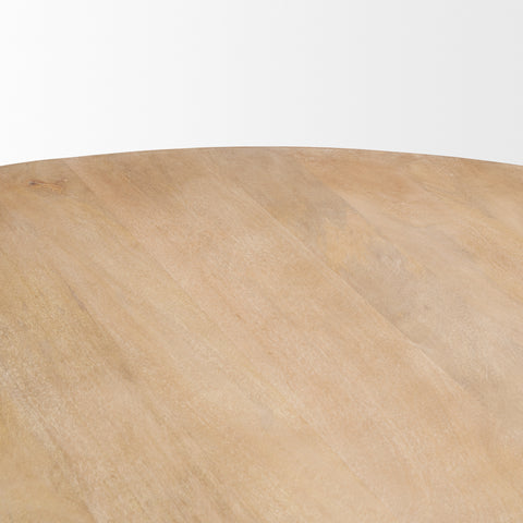 Terra 60" Light Brown Mango Wood Round Dining Table-4