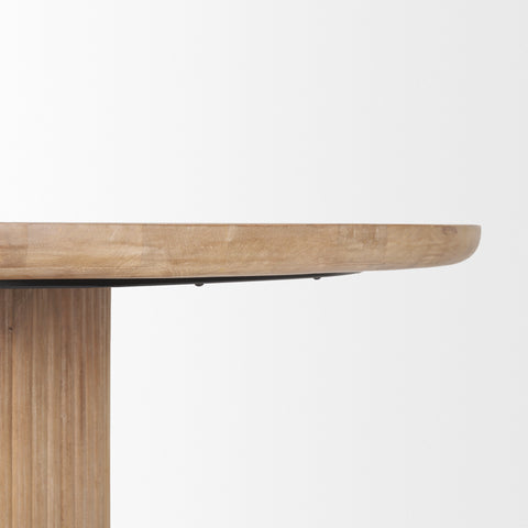 Terra 60" Light Brown Mango Wood Round Dining Table-5