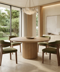 Terra 60" Light Brown Mango Wood Round Dining Table