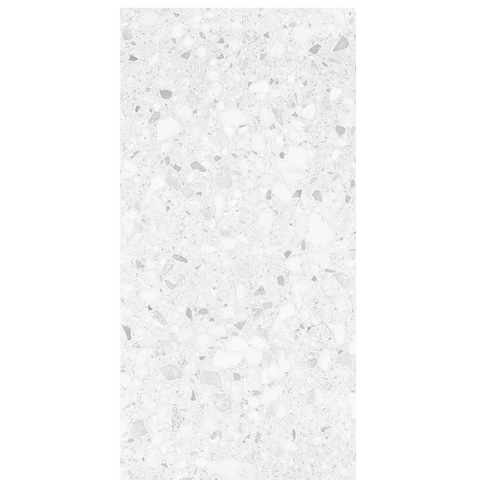 white terrazzo floor tile