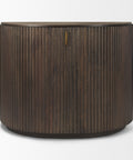 Terra Dark Brown Fluted Mango Wood Accent Cabinet-2