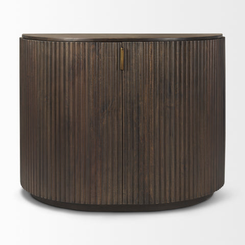 Terra Dark Brown Fluted Mango Wood Accent Cabinet-2