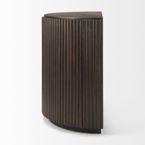 Terra Dark Brown Fluted Mango Wood Accent Cabinet-3