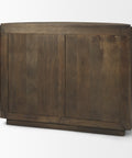 Terra Dark Brown Fluted Mango Wood Accent Cabinet-4