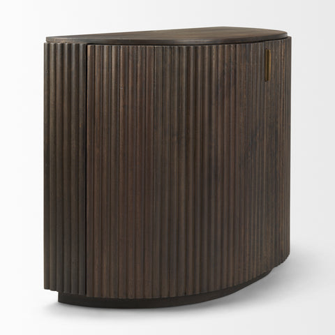 Terra Dark Brown Fluted Mango Wood Accent Cabinet-5