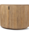 Terra Light Brown Fluted Mango Wood Accent Cabinet -1