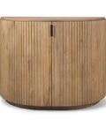 Terra Light Brown Fluted Mango Wood Accent Cabinet -2