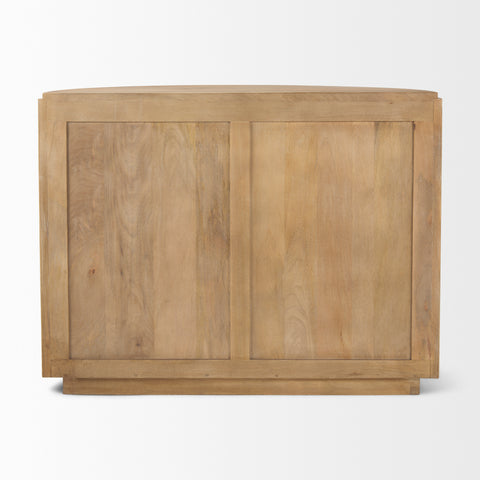 Terra Light Brown Fluted Mango Wood Accent Cabinet -4