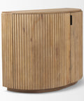Terra Light Brown Fluted Mango Wood Accent Cabinet -5