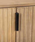 Terra Light Brown Fluted Mango Wood Accent Cabinet -7