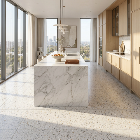 terrazzo look floor tile