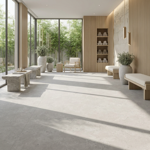 Terrazzo Silver Waterproof 5.5mm Vinyl Flooring 