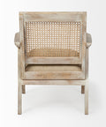 Teryn Cream Fabric Cane Back Accent Chair -4
