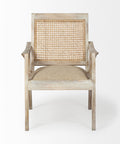 Teryn Cream Fabric Cane Back Accent Chair -5