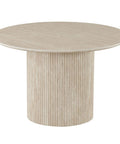 Thalia Travertine Round Dining Table-1