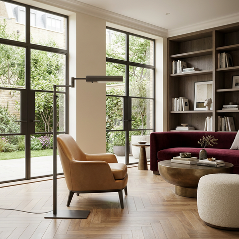 Thiva Plated Bronze Floor Lamp 