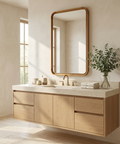 Tillie Natural Wood Modern Wall Mirror