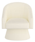 Tilsy Ivory Boucle Swivel Accent Chair-1