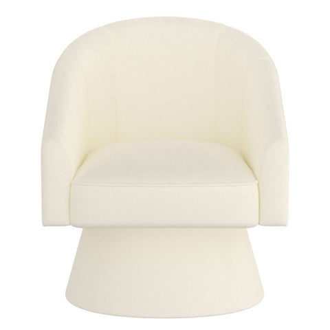 Tilsy Ivory Boucle Swivel Accent Chair-1