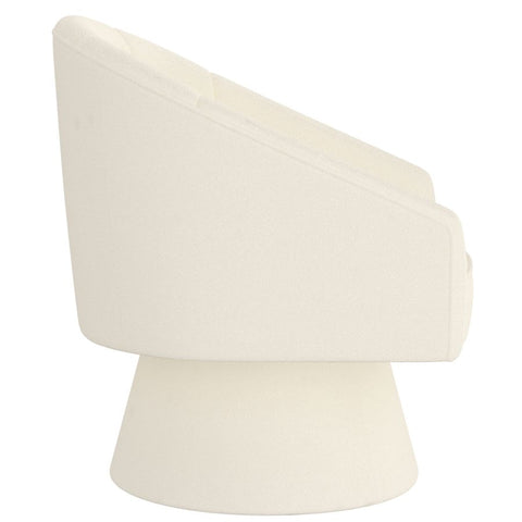 Tilsy Ivory Boucle Swivel Accent Chair-2