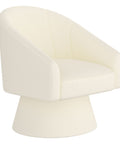 Tilsy Ivory Boucle Swivel Accent Chair-4