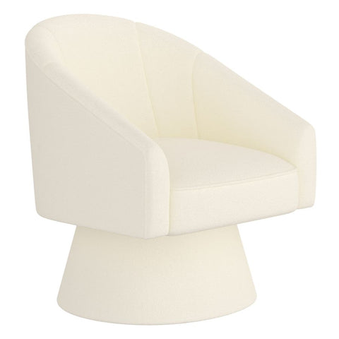 Tilsy Ivory Boucle Swivel Accent Chair-4
