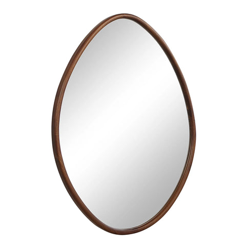 Tivoli Walnut Wood Modern Wall Mirror Set of 2-2