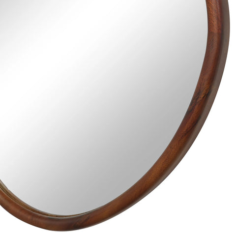 Tivoli Walnut Wood Modern Wall Mirror Set of 2-4