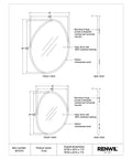 Tivoli Walnut Wood Modern Wall Mirror Set of 2-6