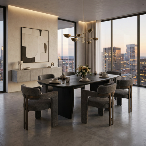 Tonic Black Oak Dining Table