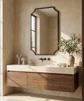 Torre Dark Antique Bronze Modern Wall Mirror