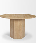 Torreno 42" Travertine Round Dining Table -2