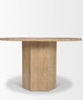 Torreno 42" Travertine Round Dining Table -3