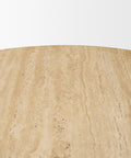 Torreno 42" Travertine Round Dining Table -4