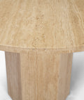 Torreno 42" Travertine Round Dining Table -5