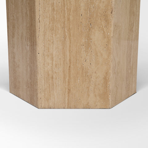 Torreno 42" Travertine Round Dining Table -6