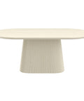 Tovas Ivory Oak Oval Dining Table-4