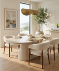 Tovas Ivory Oak Oval Dining Table
