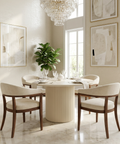 Tovas Ivory Oak Round Dining Table