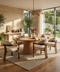 Tovas Natural Oak Oval Dining Table
