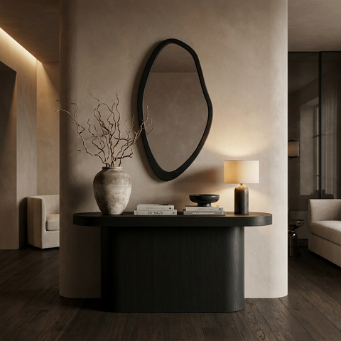 modern wood wall mirror