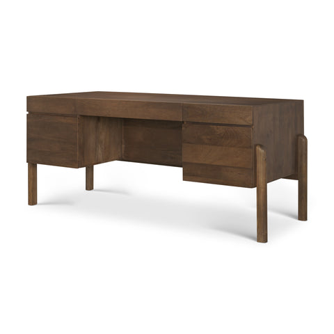 Trellyn Brown Solid Mango Wood Desk -1