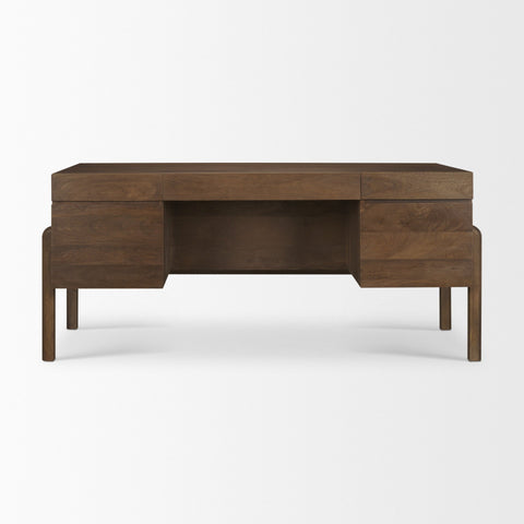 Trellyn Brown Solid Mango Wood Desk -2