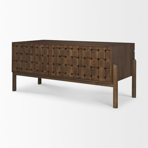 Trellyn Brown Solid Mango Wood Desk -3