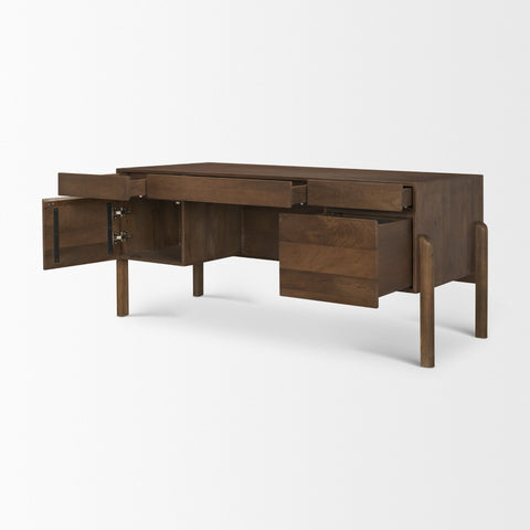 Trellyn Brown Solid Mango Wood Desk -6